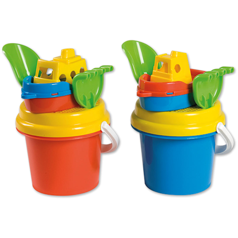 Strandset met bootje en emmer 13cm 2 assorti