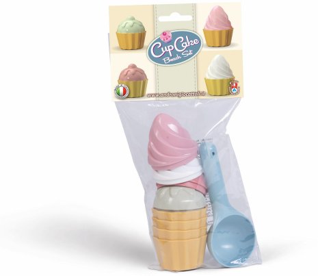Strandset Cup Cake pastel 9-delig