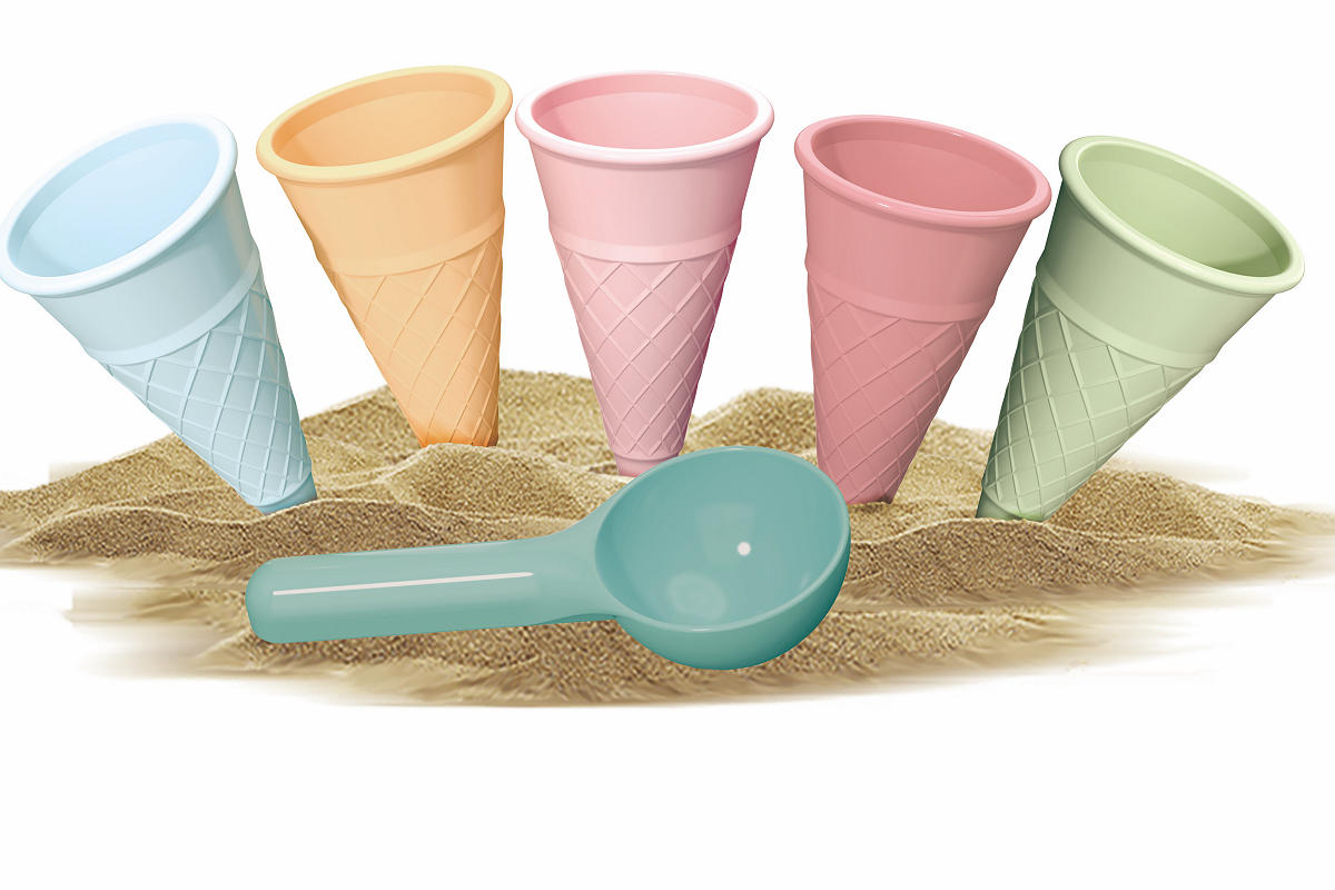 Strandset Ice Cream pastel 6-delig