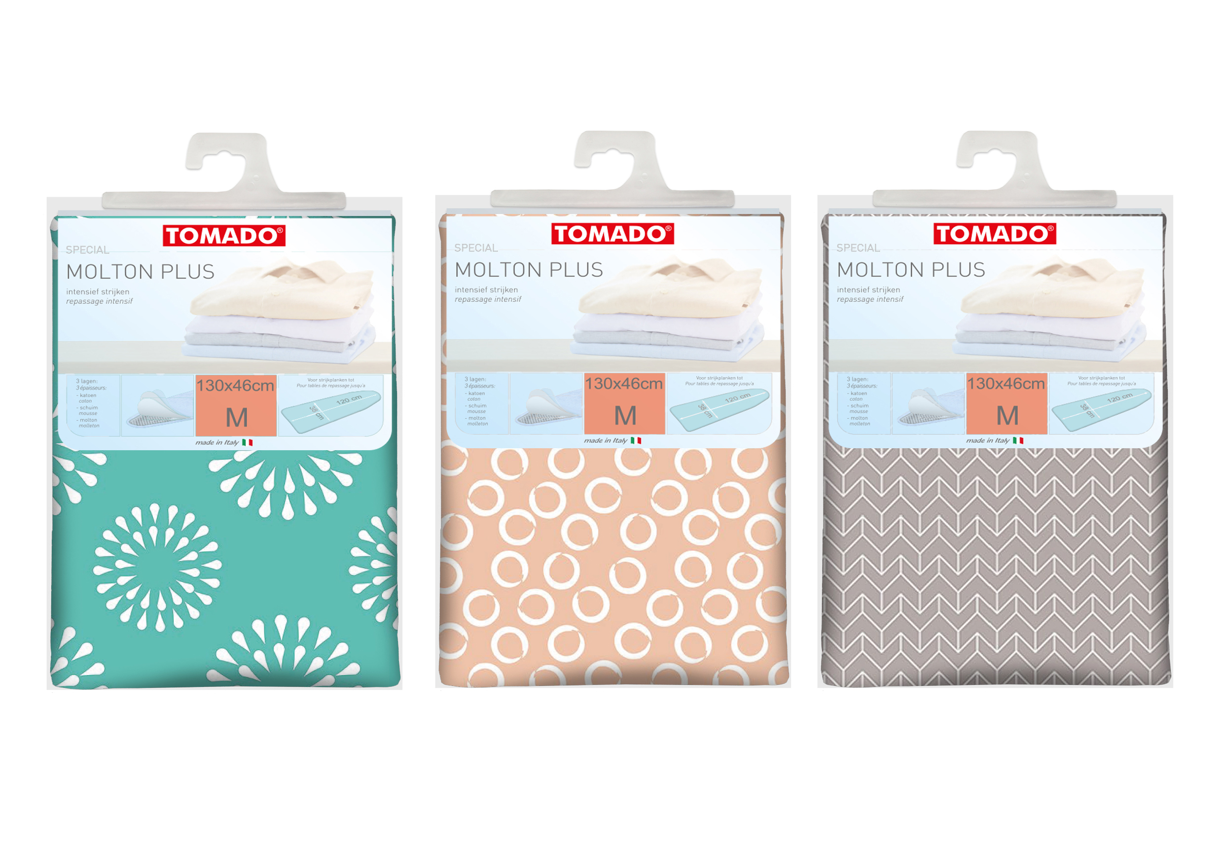 Tomado Strijkplankhoes Molton Plus - 130x45cm