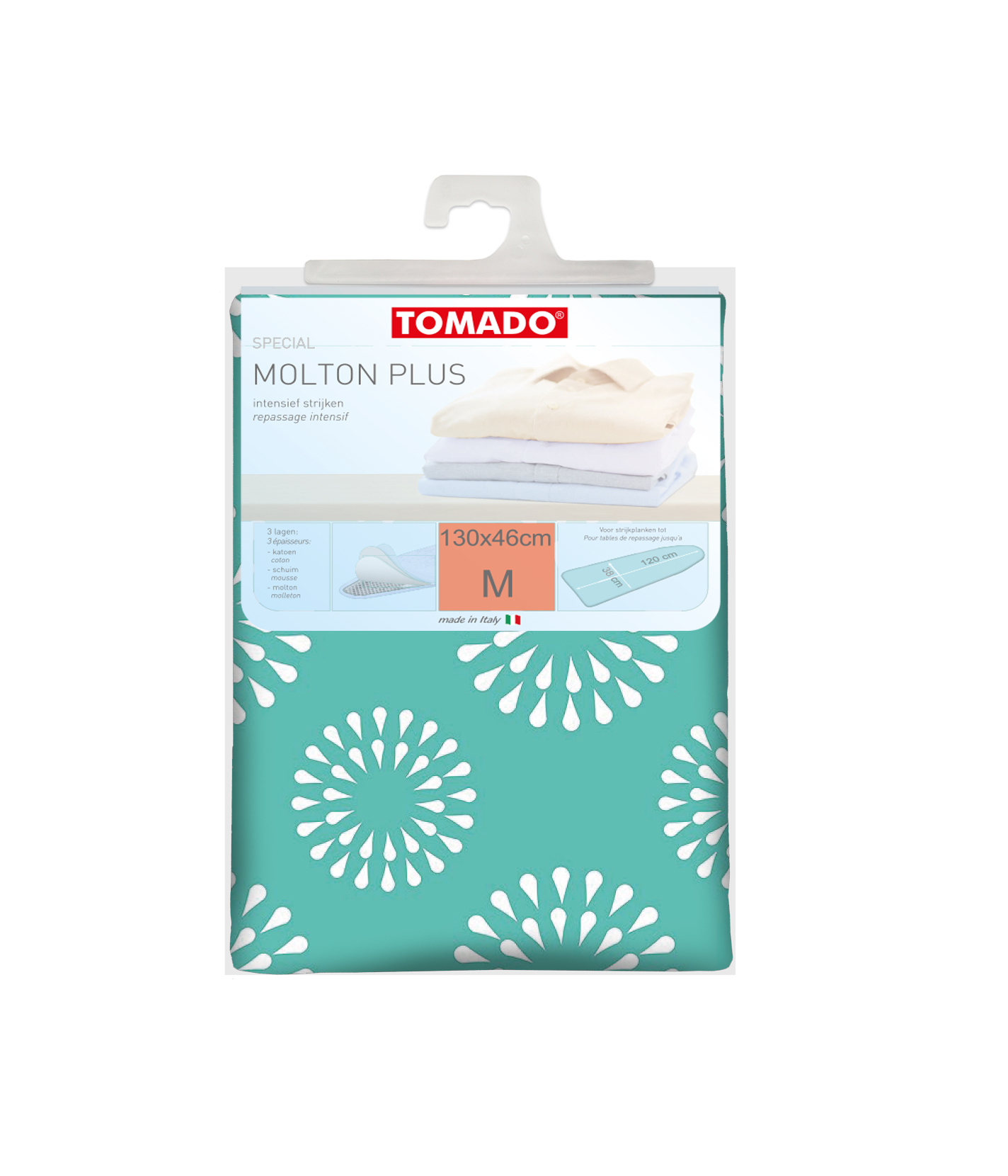 Tomado Strijkplankhoes Molton Plus - 130x45cm