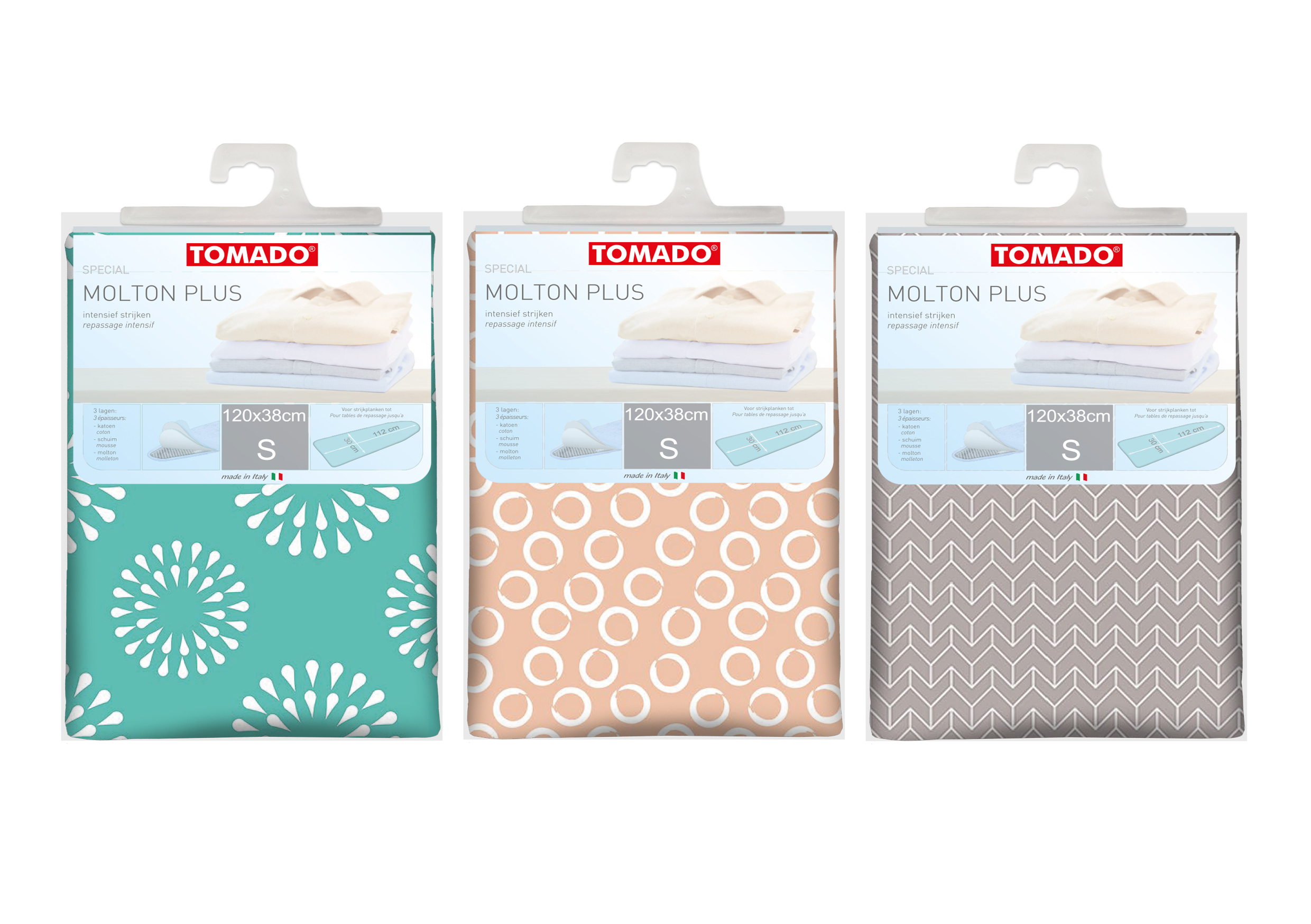 Tomado Strijkplankhoes Molton Plus - 120x38cm