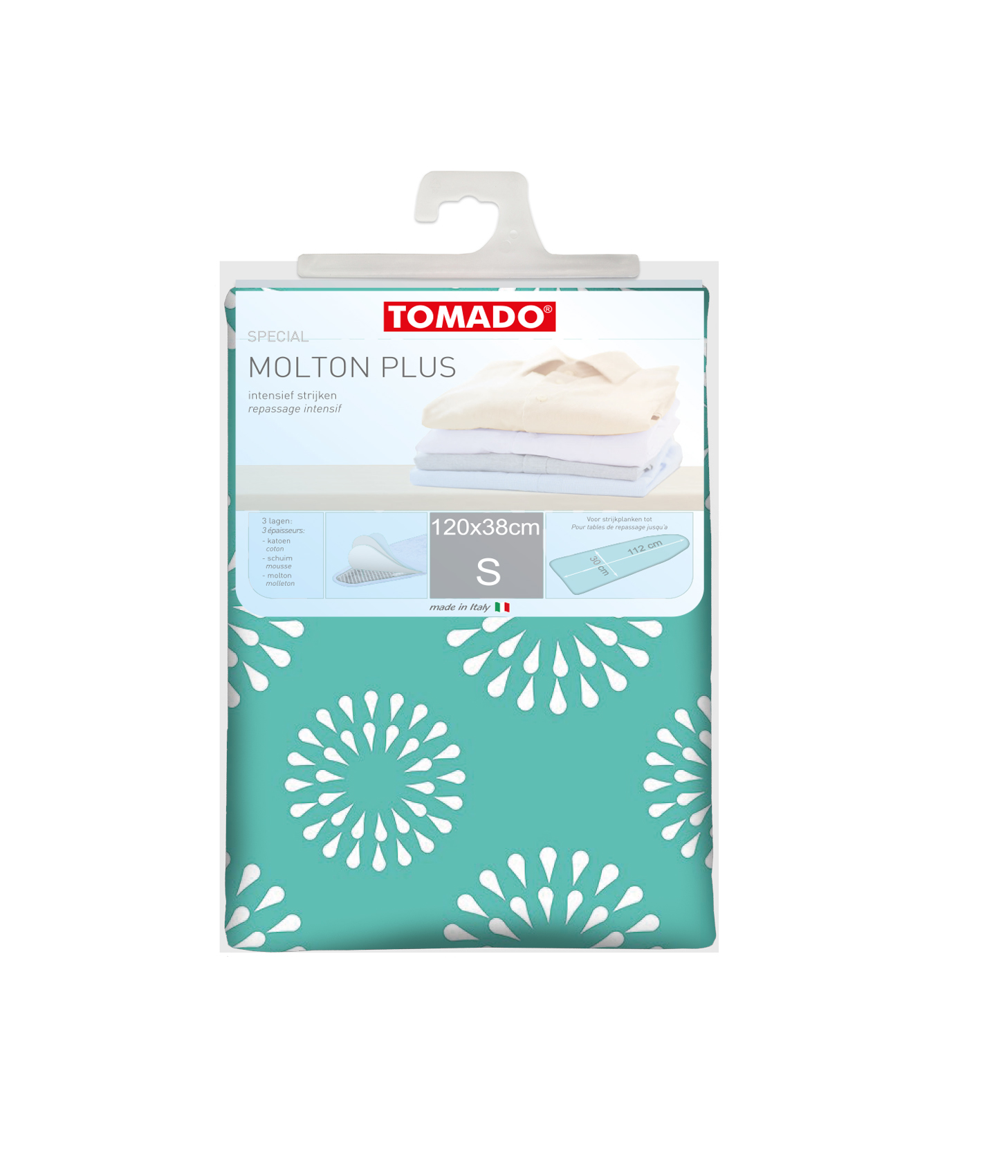 Tomado Strijkplankhoes Molton Plus - 120x38cm