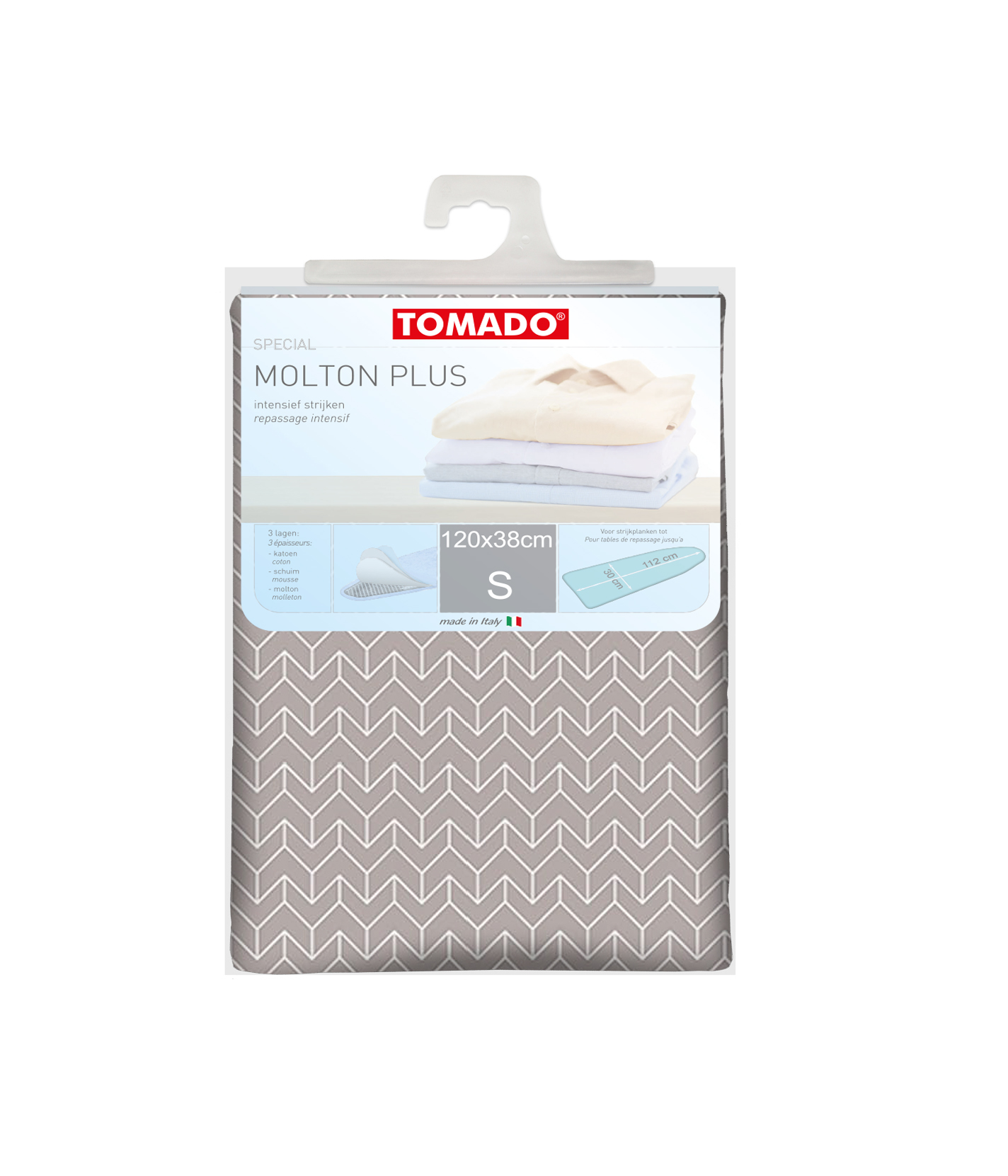 Tomado Strijkplankhoes Molton Plus - 120x38cm