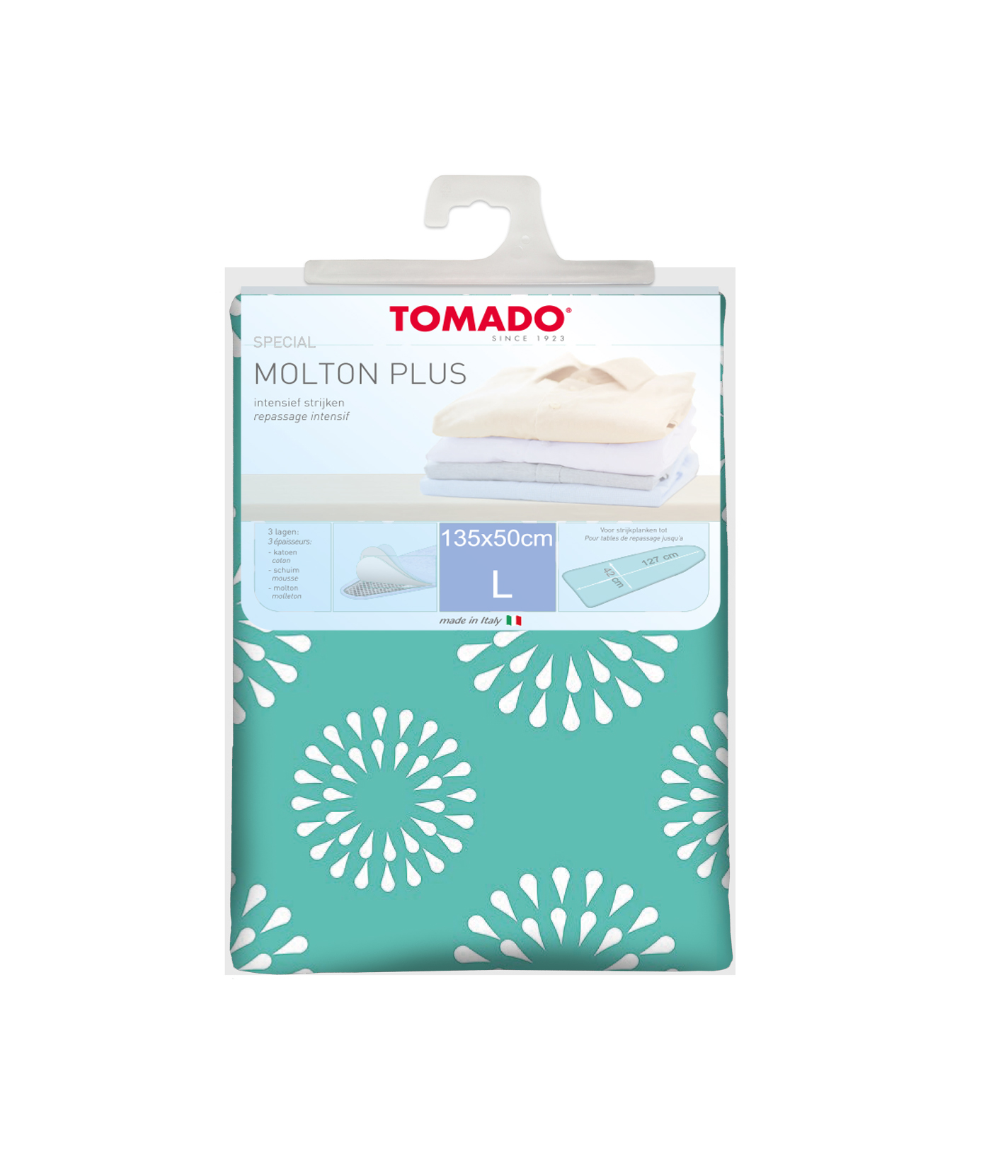 Tomado Strijkplankhoes Molton Plus - 135x50cm