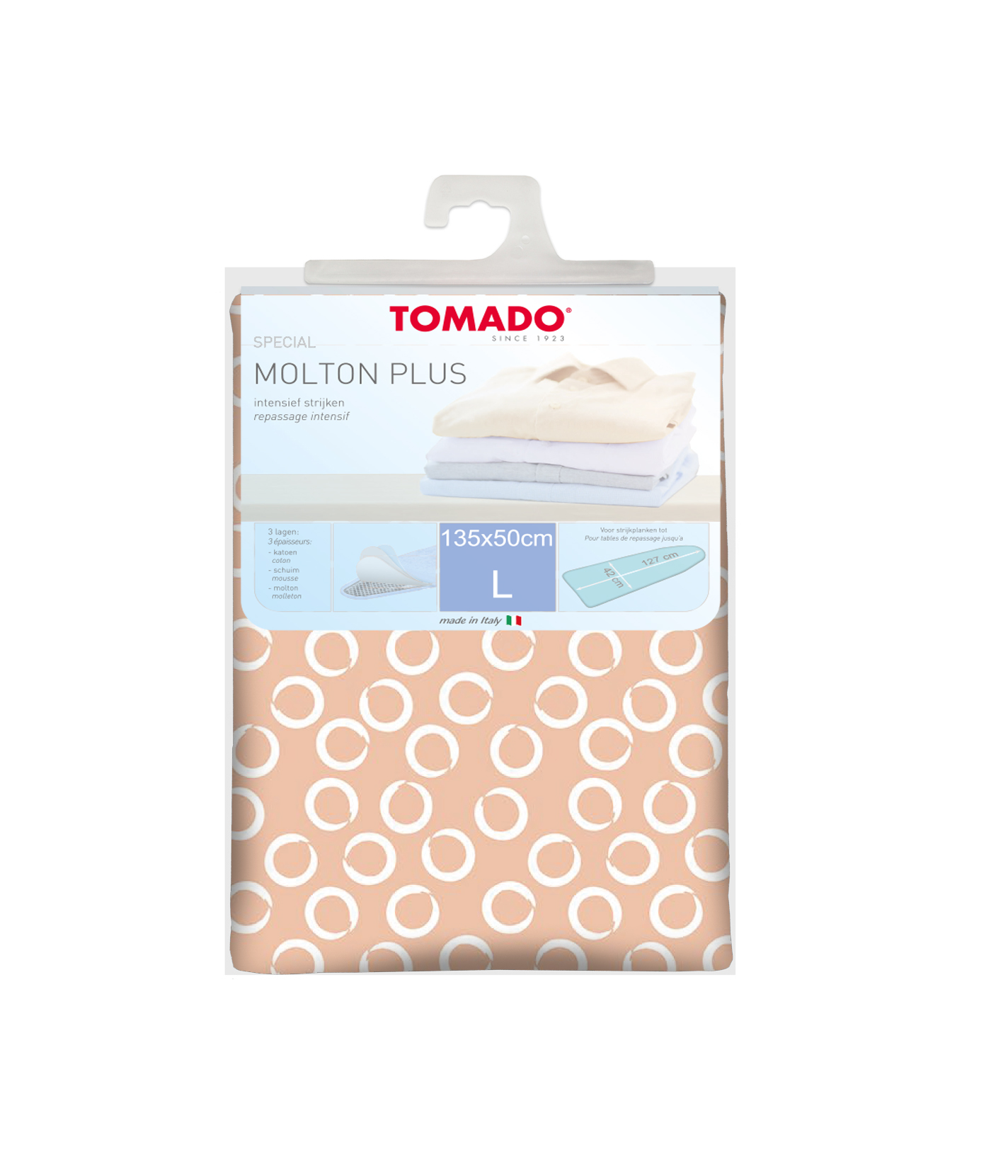 Tomado Strijkplankhoes Molton Plus - 135x50cm