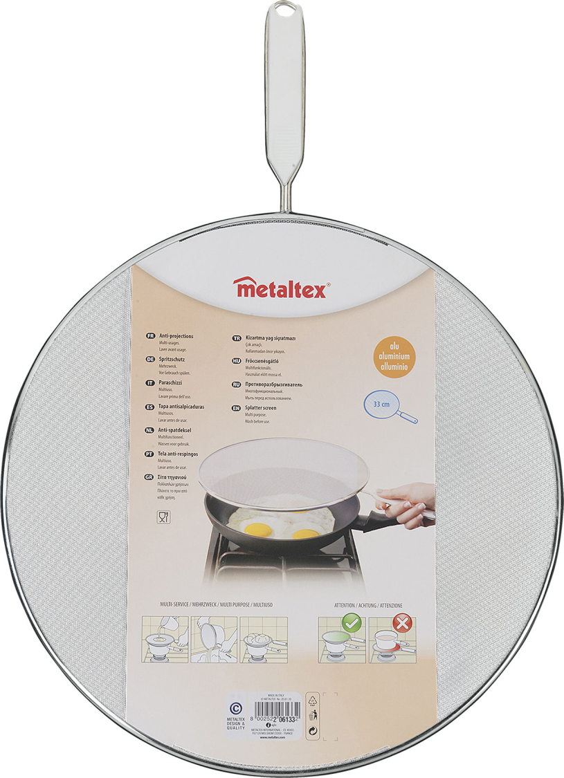 Metaltex Anti-spatdeksel 33cm