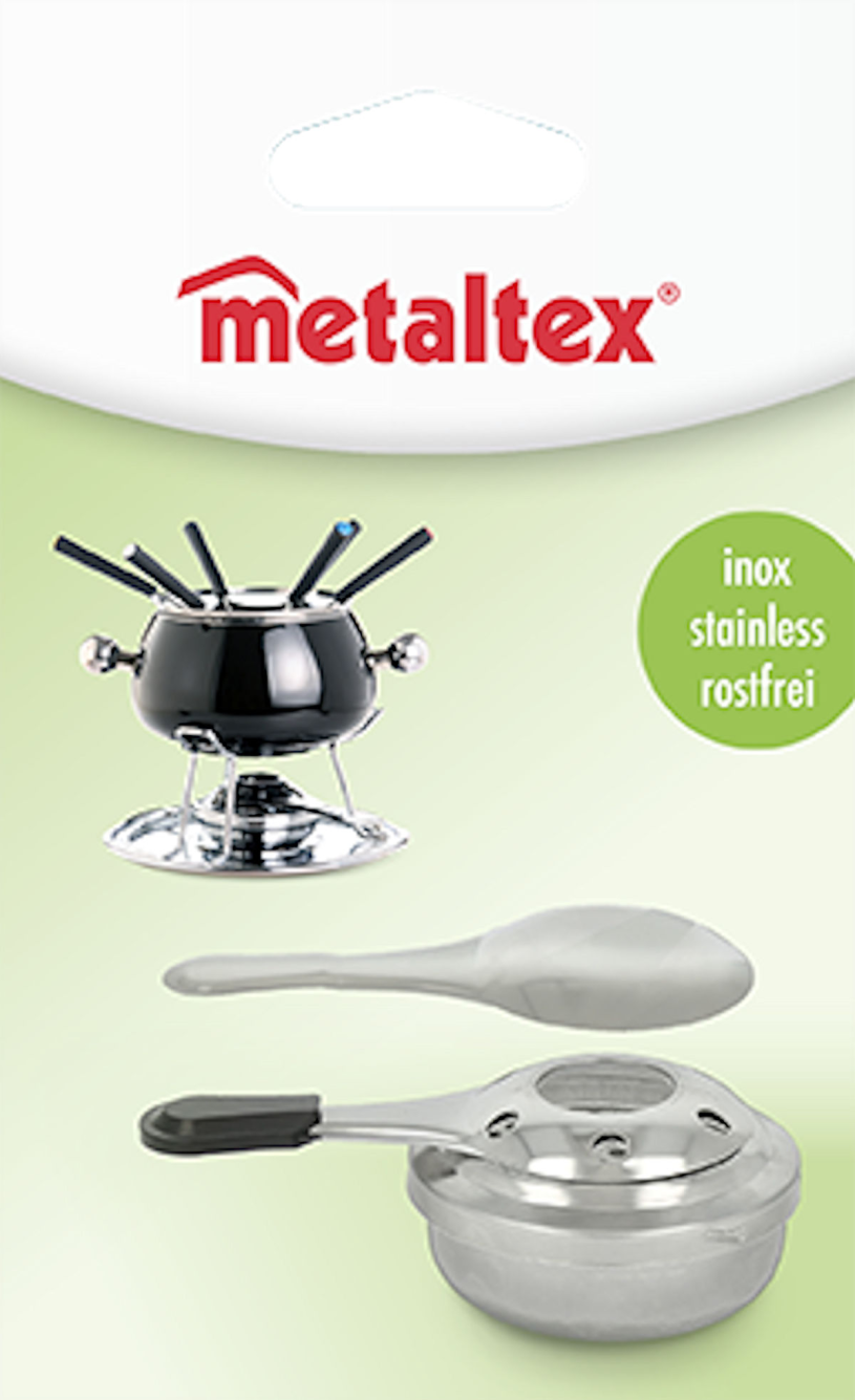 Metaltex Fondue brander verschroomd