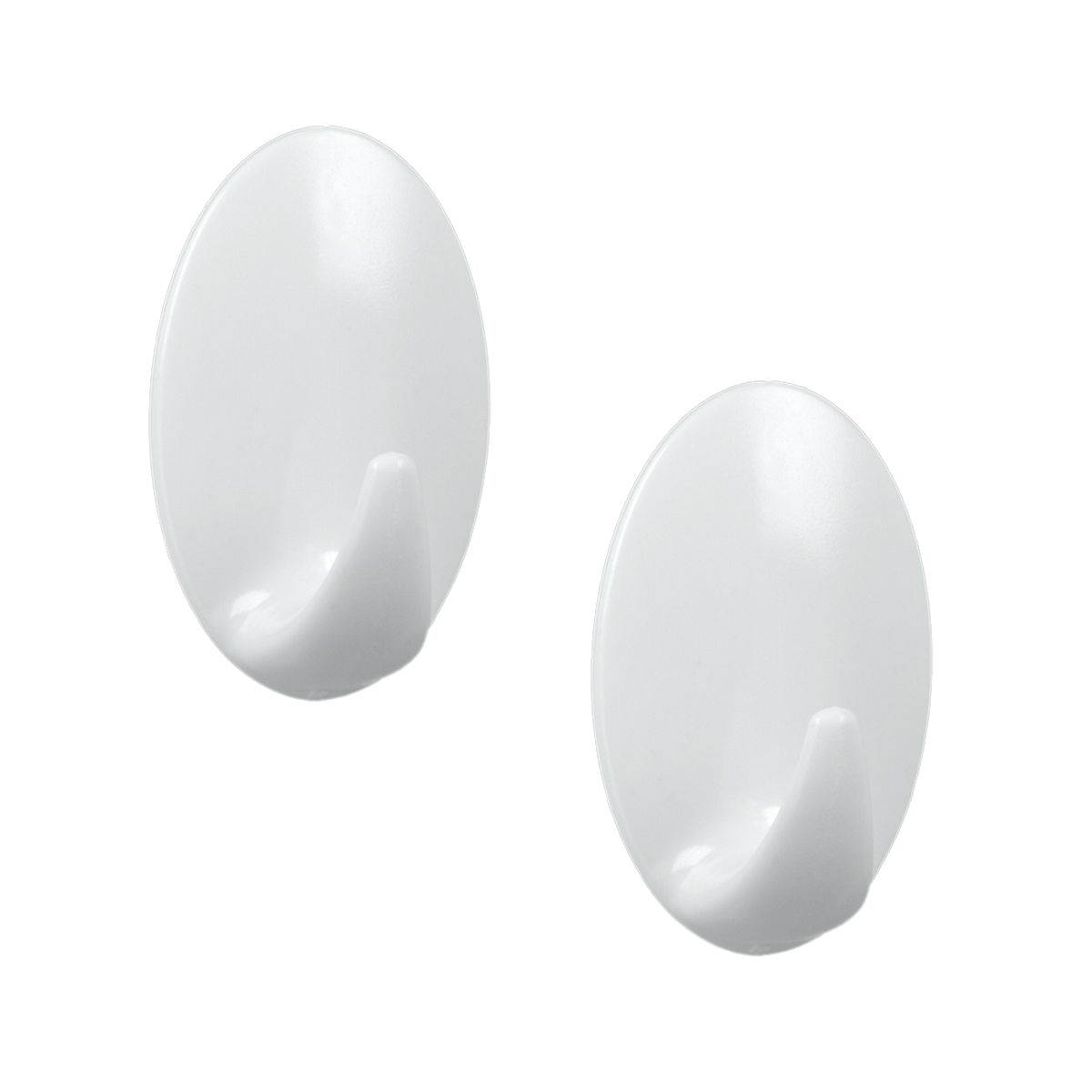 Metaltex plakhaak jumbo ovaal 2 stuks - wit