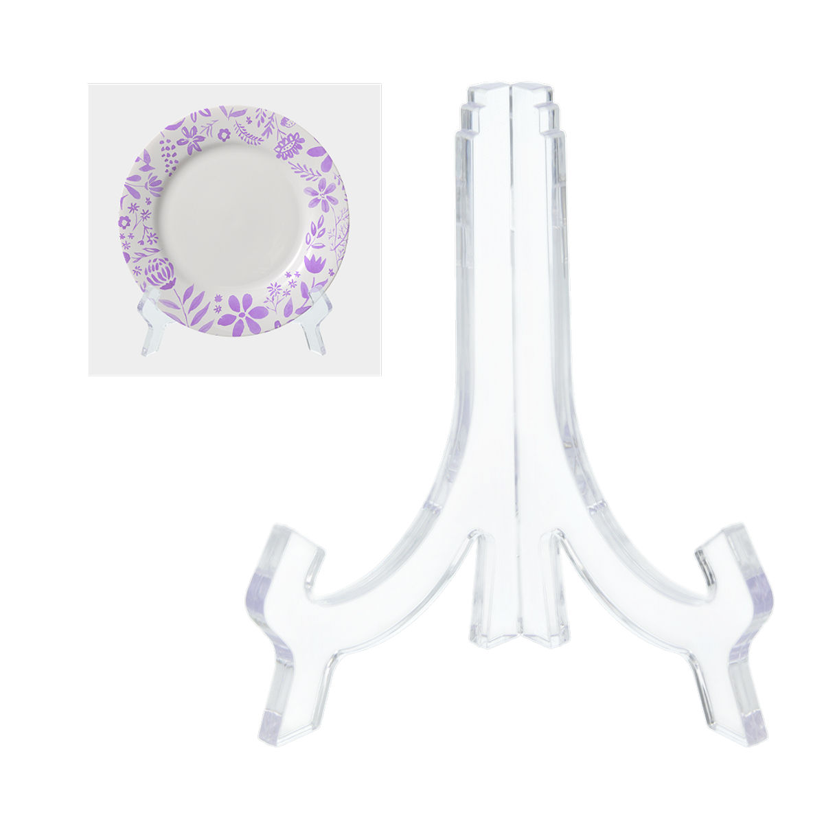 Metaltex bordenstandaard 18-26cm - transparant