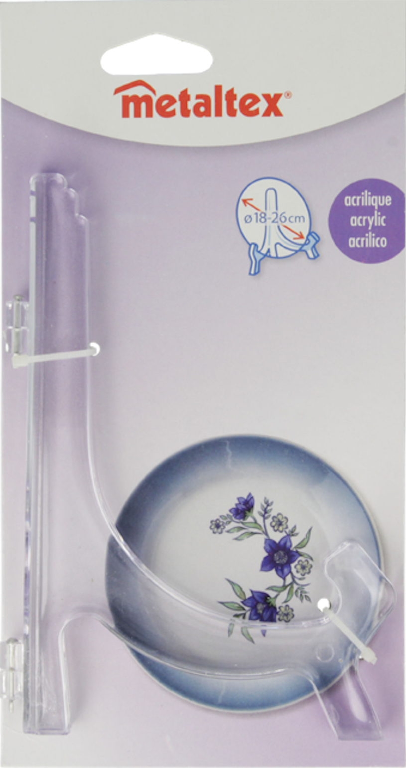 Metaltex bordenstandaard 18-26cm - transparant