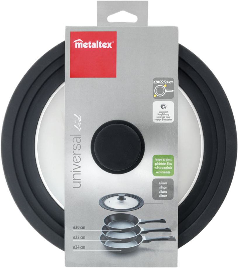 Metaltex pannendeksel silicone rand - 24cm