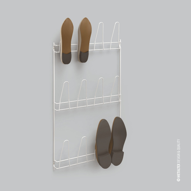 Metaltex Schoenenrek deur of wand voor 6 paar