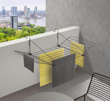 Metaltex hangdroogrek - Tilburg 12m zwart