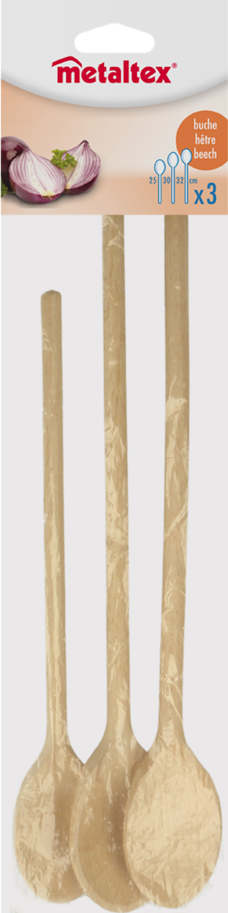 Metaltex pollepels set 3 stuks (25-30-32cm)