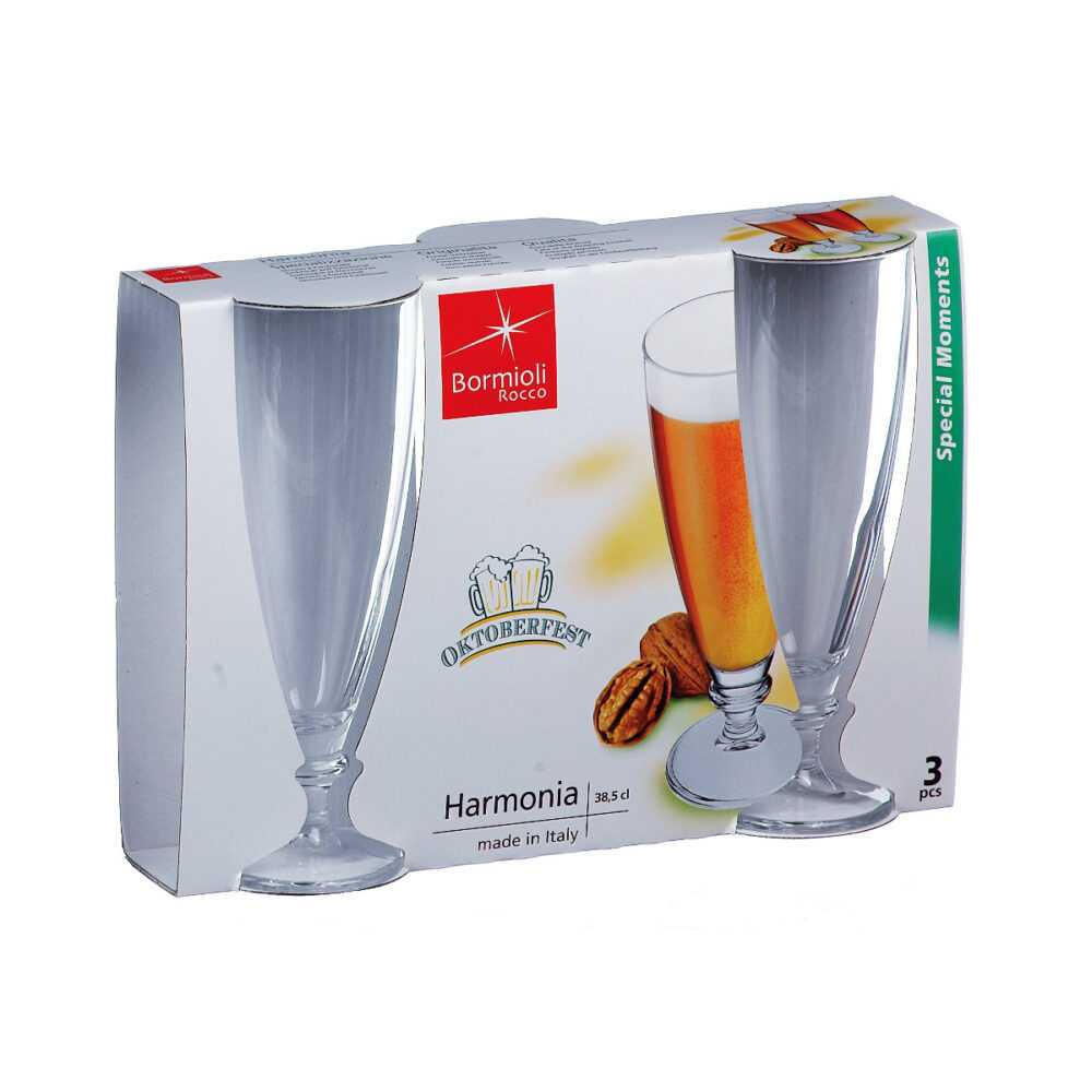 Bormioli Harmonia Bierglas 38,5cl set 3 stuks