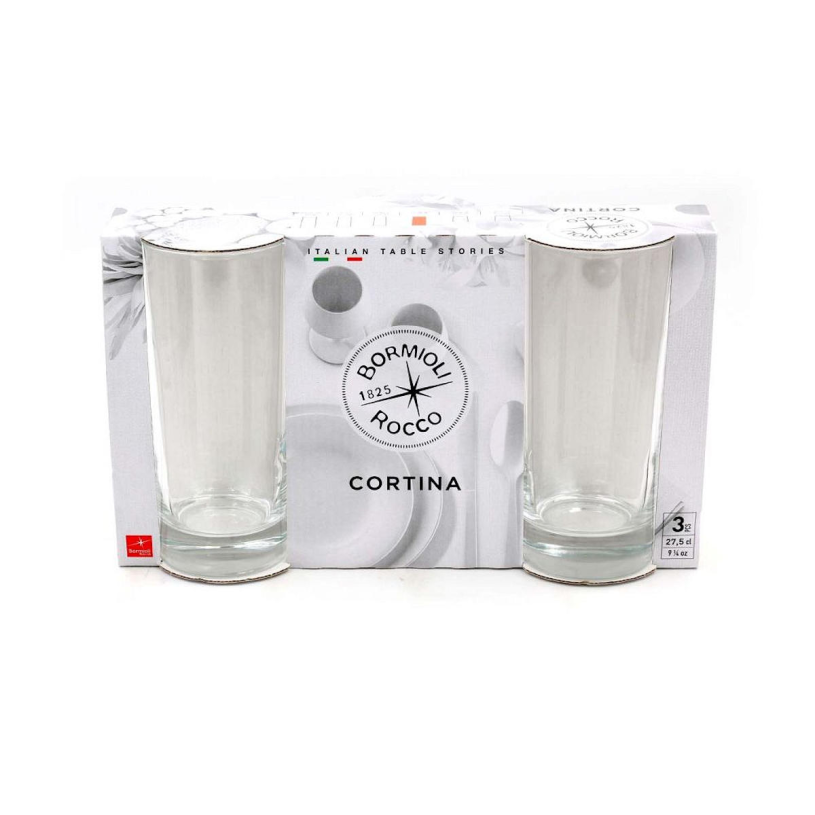 Bormioli Cortina Longdrink 29 cl set 3 stuks