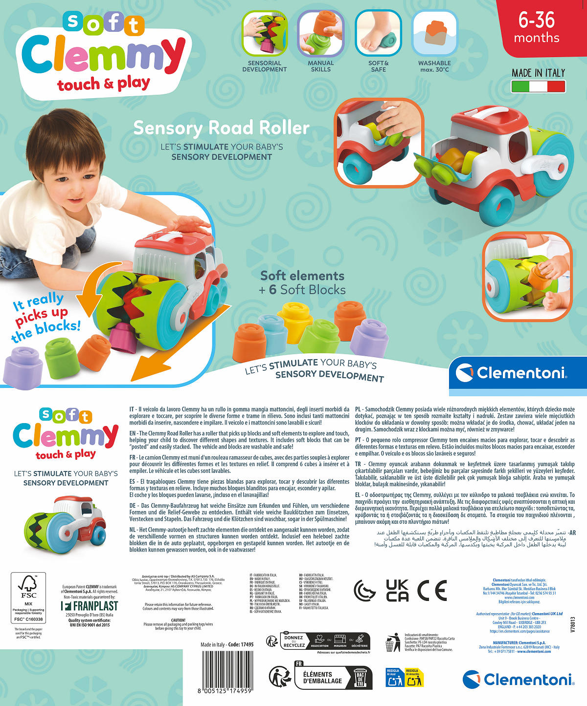 Clementoni Clemmy Baby Sensorische Stoomwals
