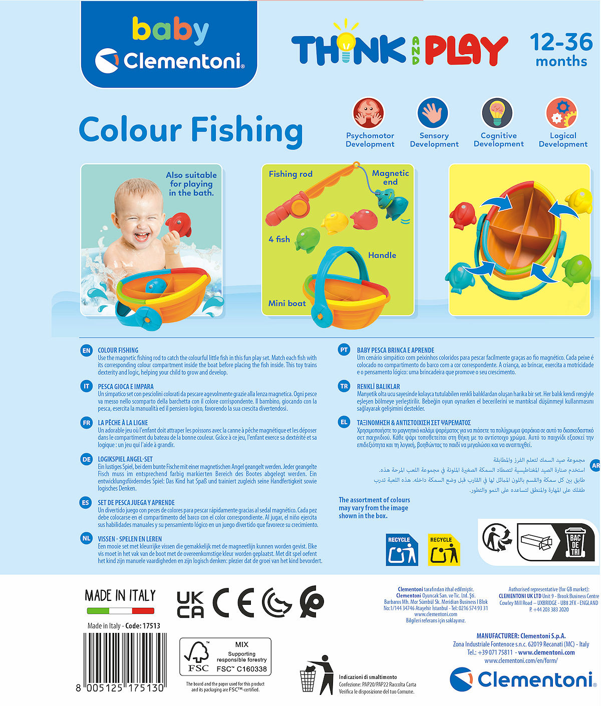 Clementoni Baby Rainbow Fishing visspel