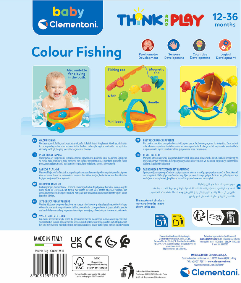 Clementoni Baby Rainbow Fishing visspel