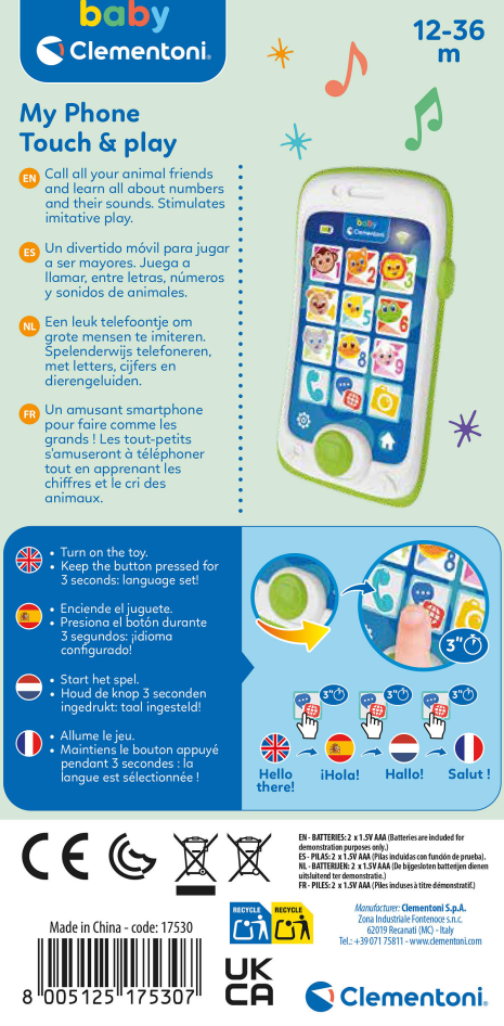 Clementoni Baby Smartphone Touch and Play