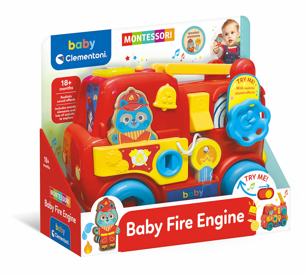 Clementoni Baby Montessori Brandweerwagen