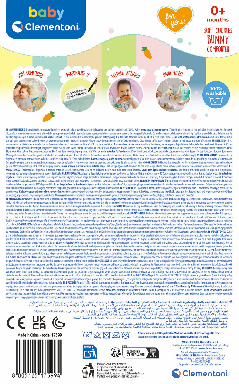 Clementoni Baby Knuffeldoekje - Konijn