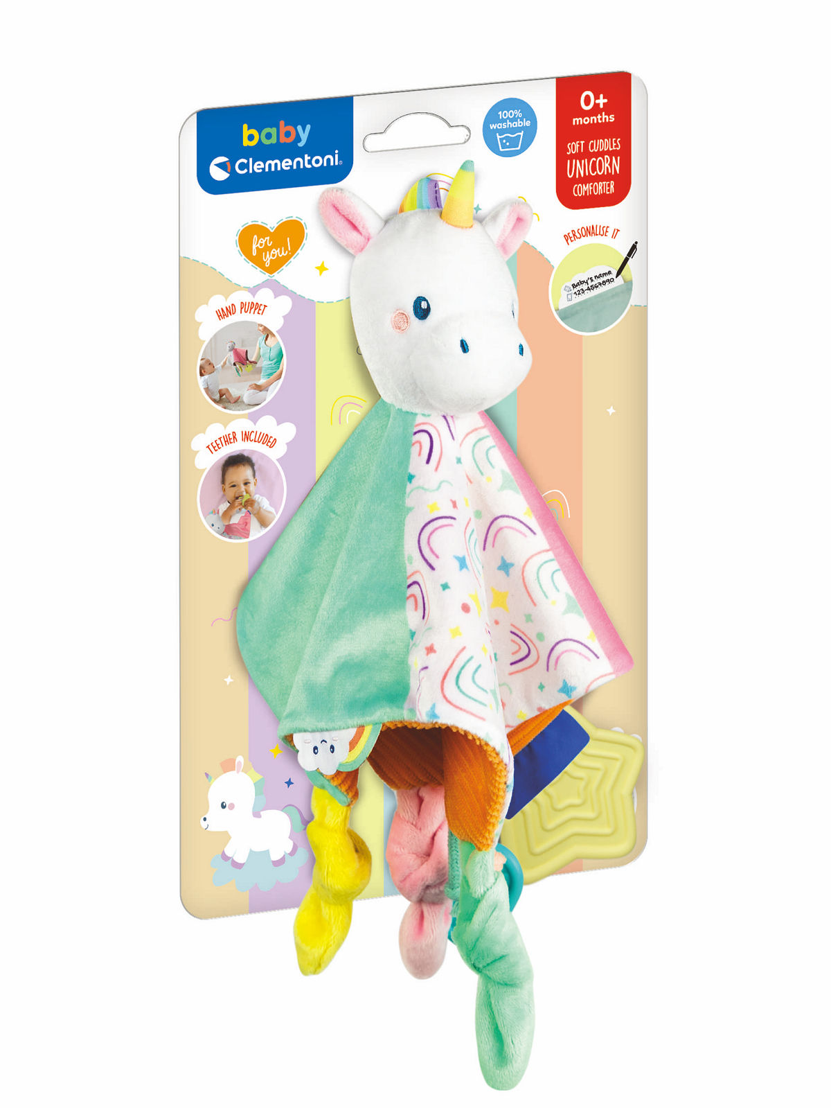 Clementoni Baby Knuffeldoekje - Eenhoorn