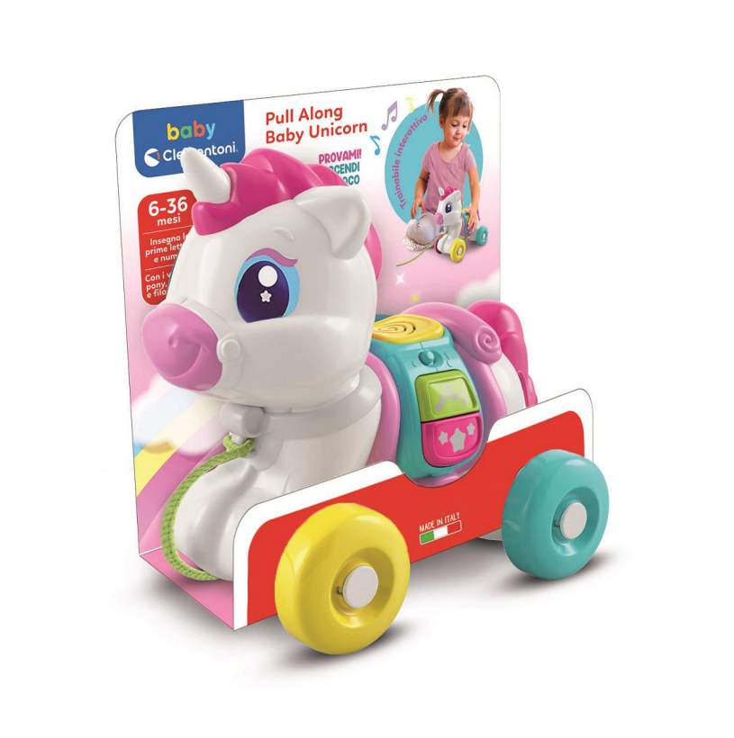 Clementoni Baby Interactieve Eenhoorn met trekkoord