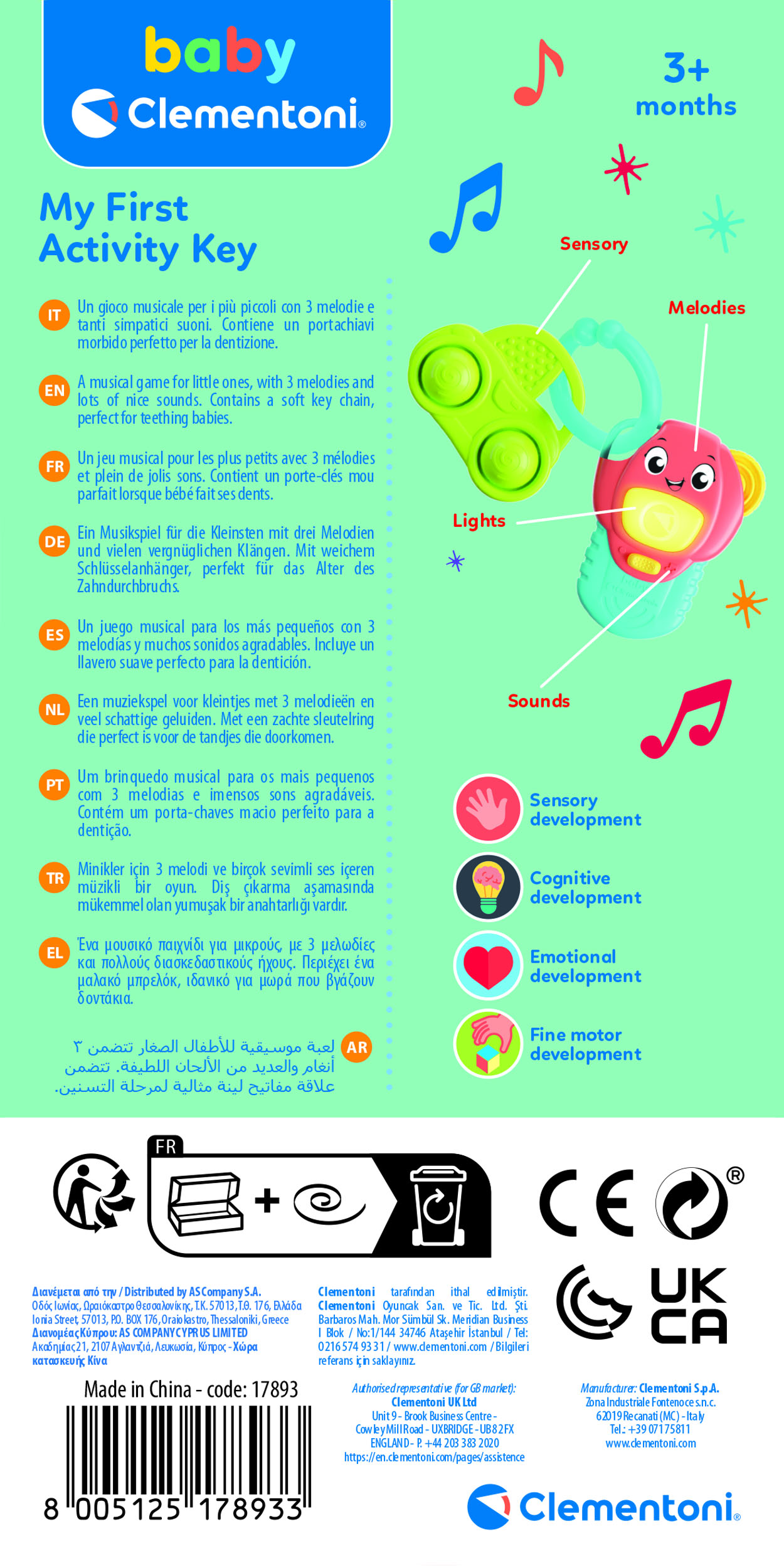 Clementoni Baby Mijn Eerste Interactieve Sleutels