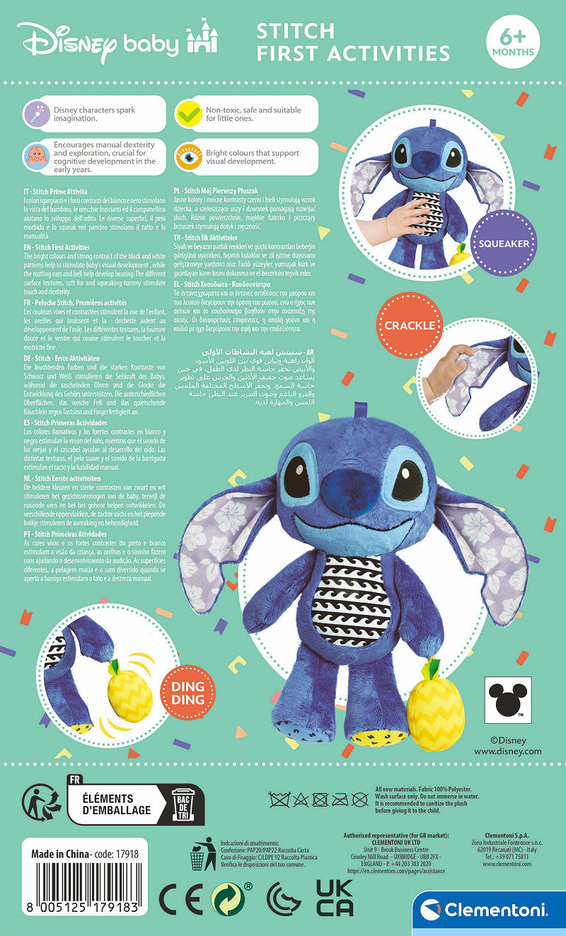 Clementoni Stitch Activity Plush