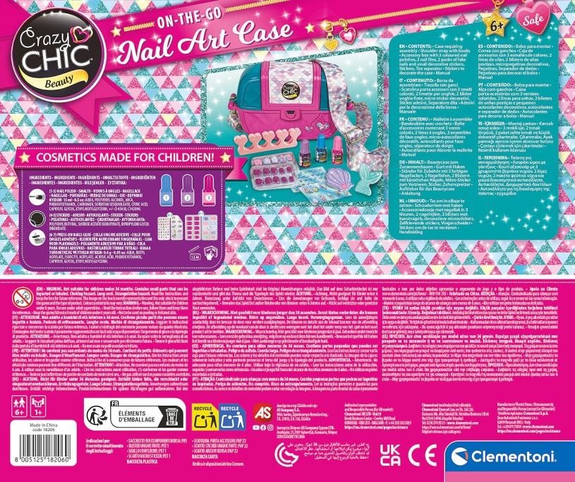 Clementoni Crazy Chic - Nail Art Case