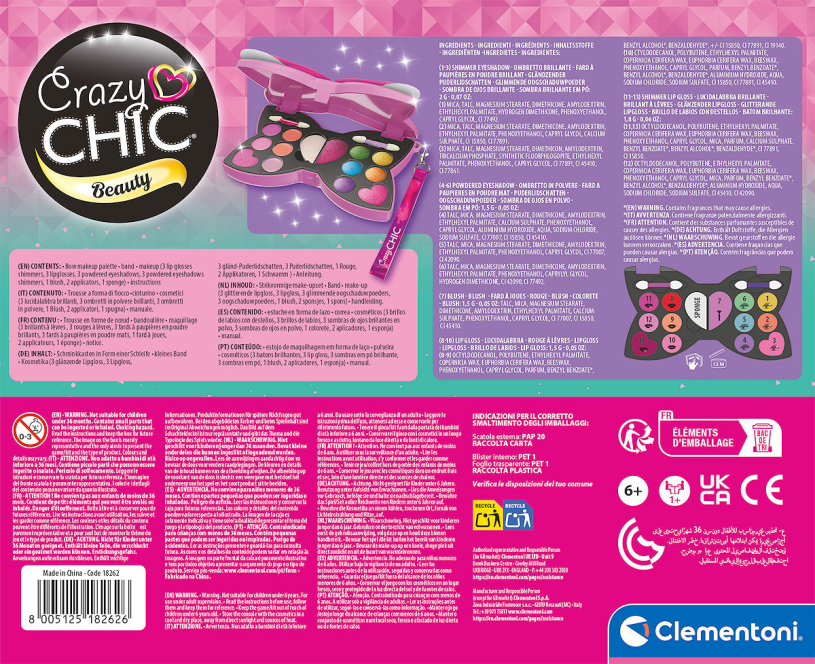 Clementoni Crazy Chic Make-Up set Strik