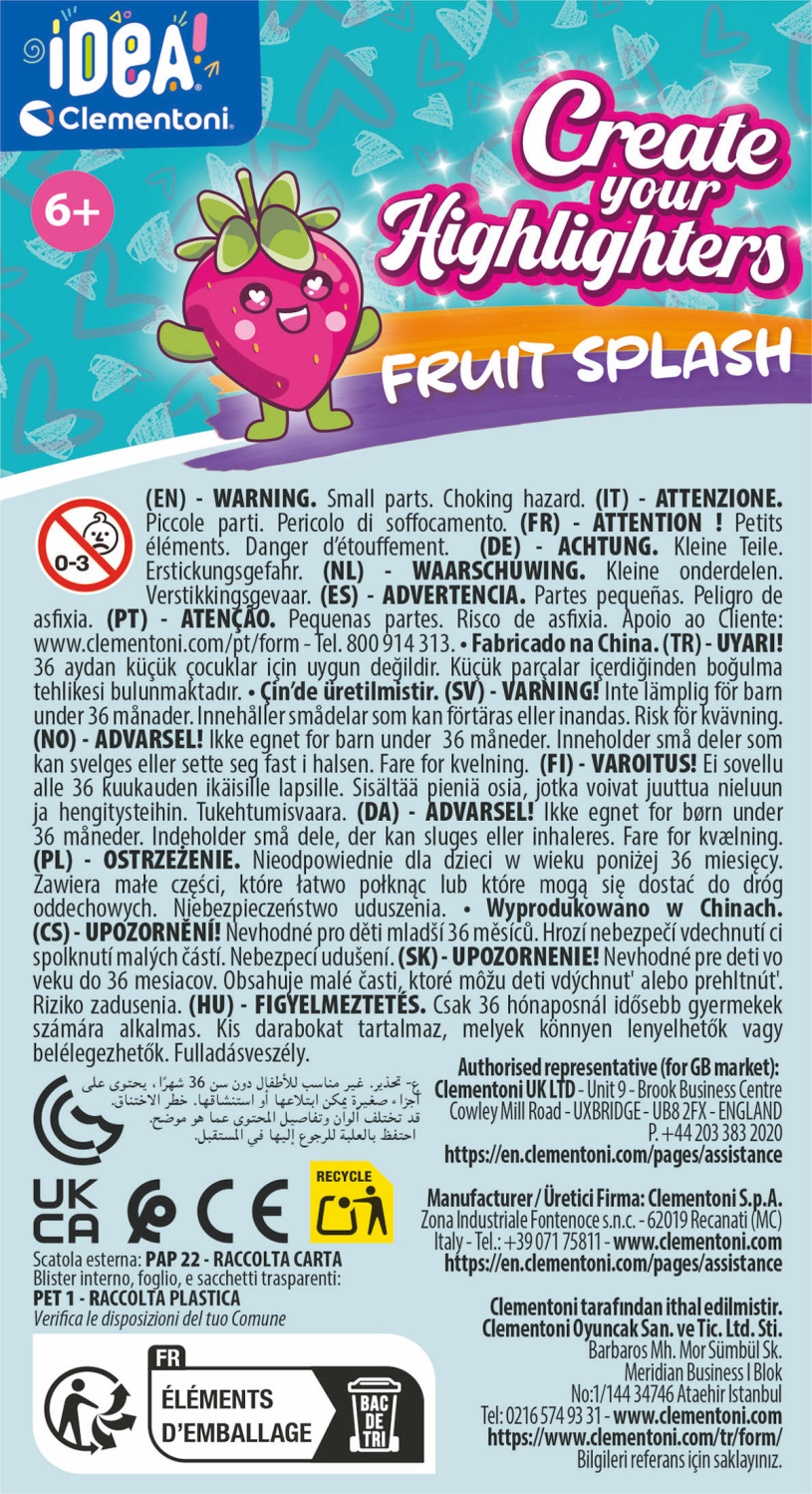 Clementoni Idea Highlighter Creator - Fruit Splash