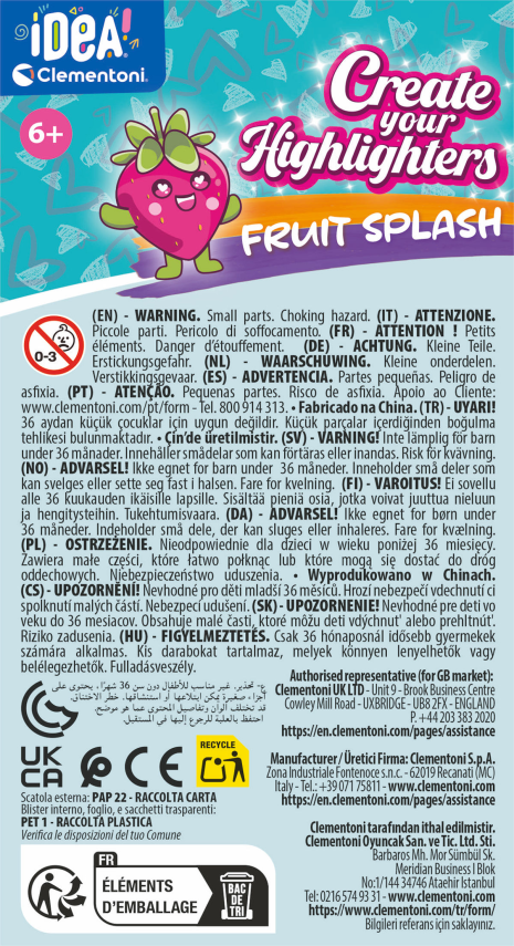 Clementoni Idea Highlighter Creator - Fruit Splash