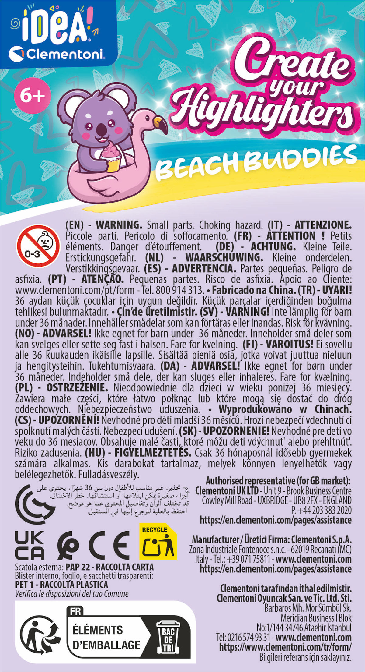 Clementoni Idea Highlighter Creator - Beach Buddies