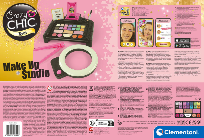 Clementoni Crazy Chic Teen- Influencer Make Up Studio