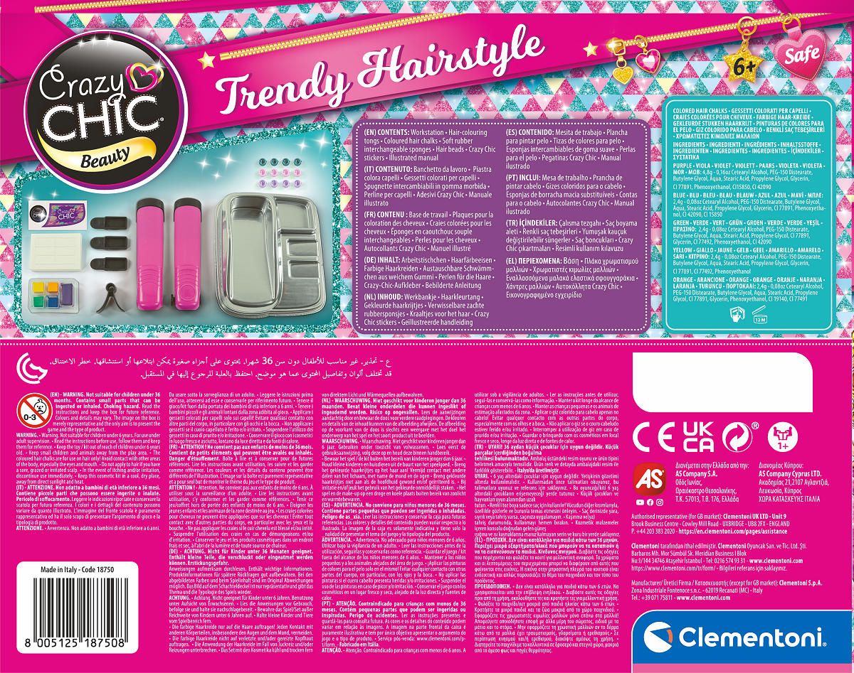 Clementoni Crazy Chic - Multicolor Hairstyle