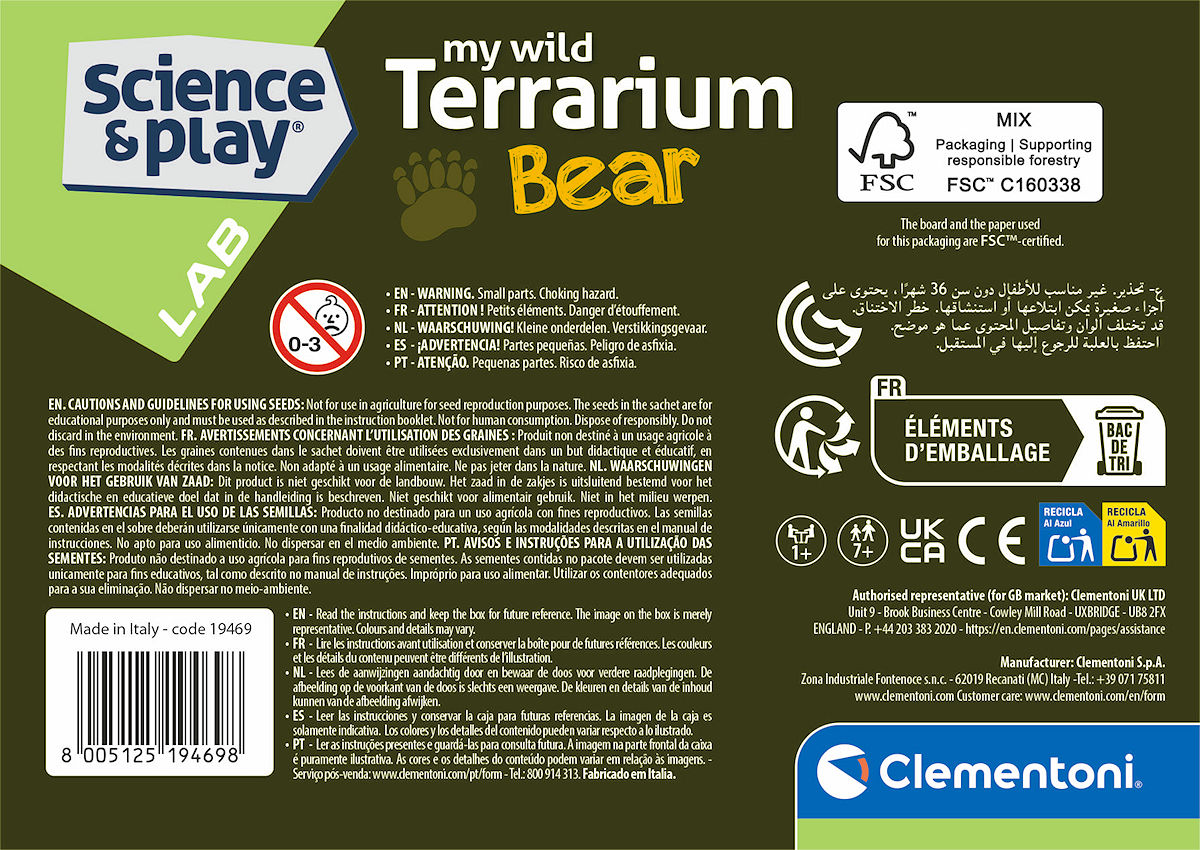 Clementoni Wetenschap en Spel - My Wild Terrarium - Beer