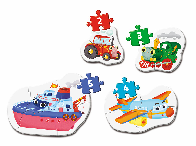Clementoni Puzzel 3-6-9-12 stukjes Vervoersmiddelen