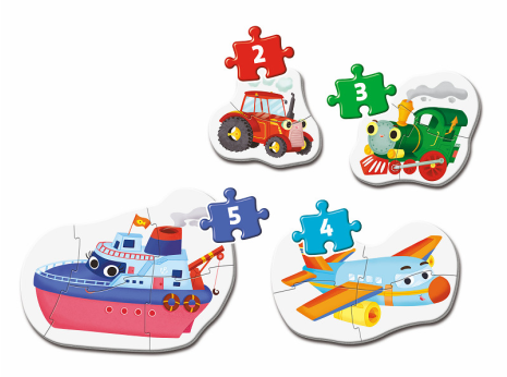 Clementoni Puzzel 3-6-9-12 stukjes Vervoersmiddelen