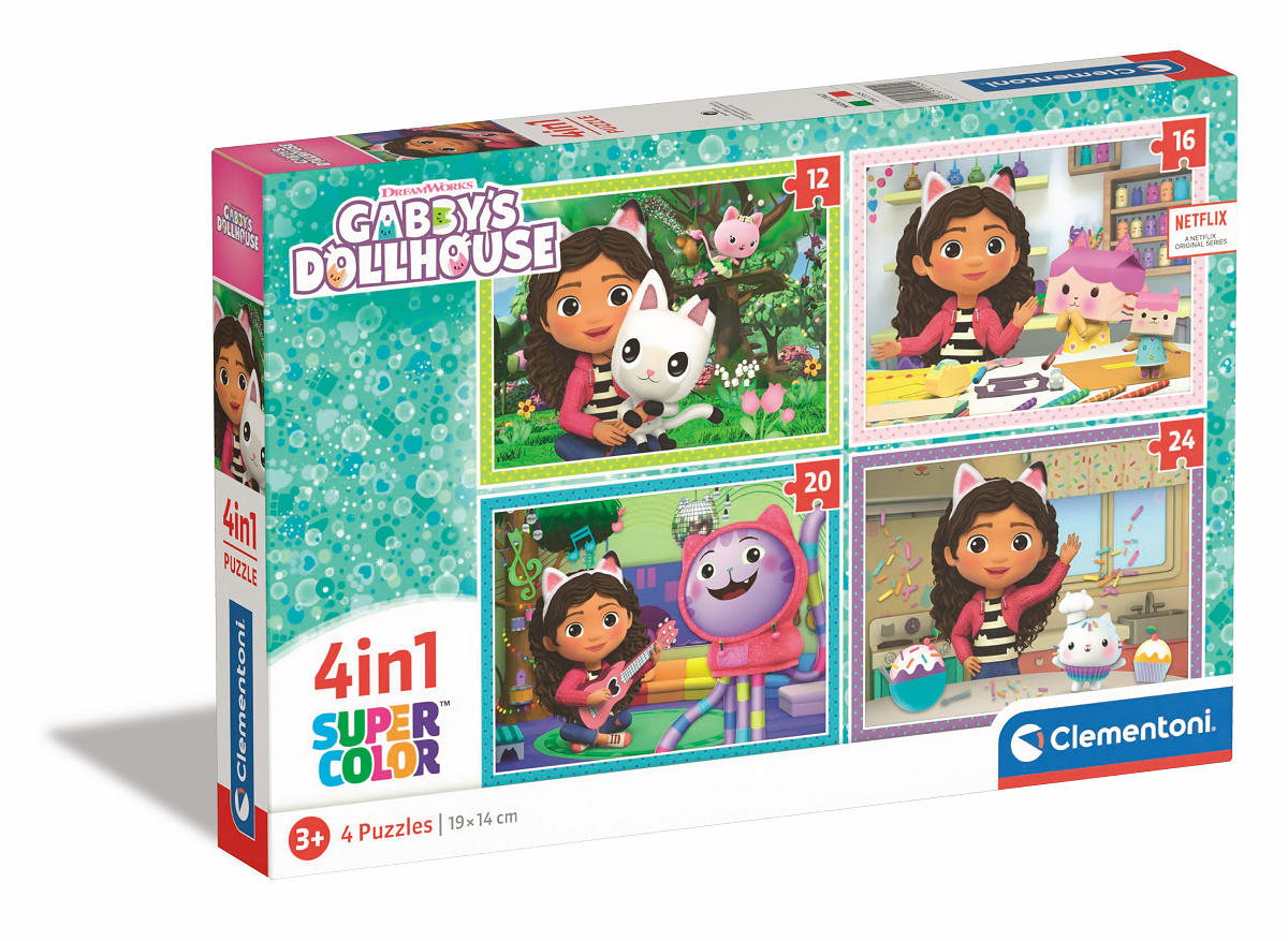 Clementoni Puzzel 4 in 1 Gabby´s Dollhouse