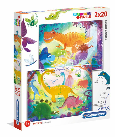 Clementoni Puzzel 2x20 stukjes Dino