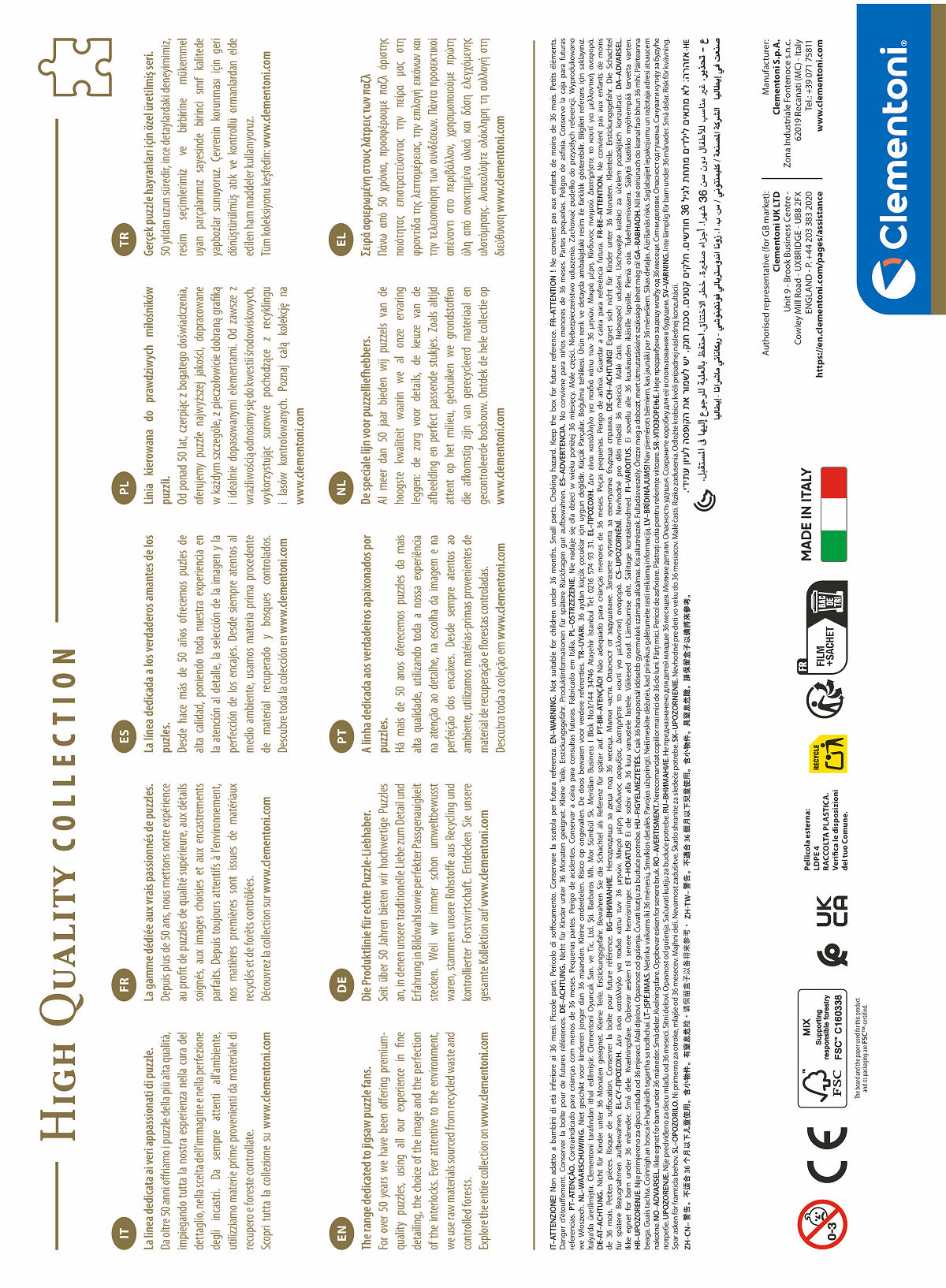 Clementoni Puzzel 500 stukjes Night at the Eiffel Cafe