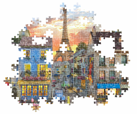 Clementoni Puzzel High Quality 1000 stukjes Streets of Paris