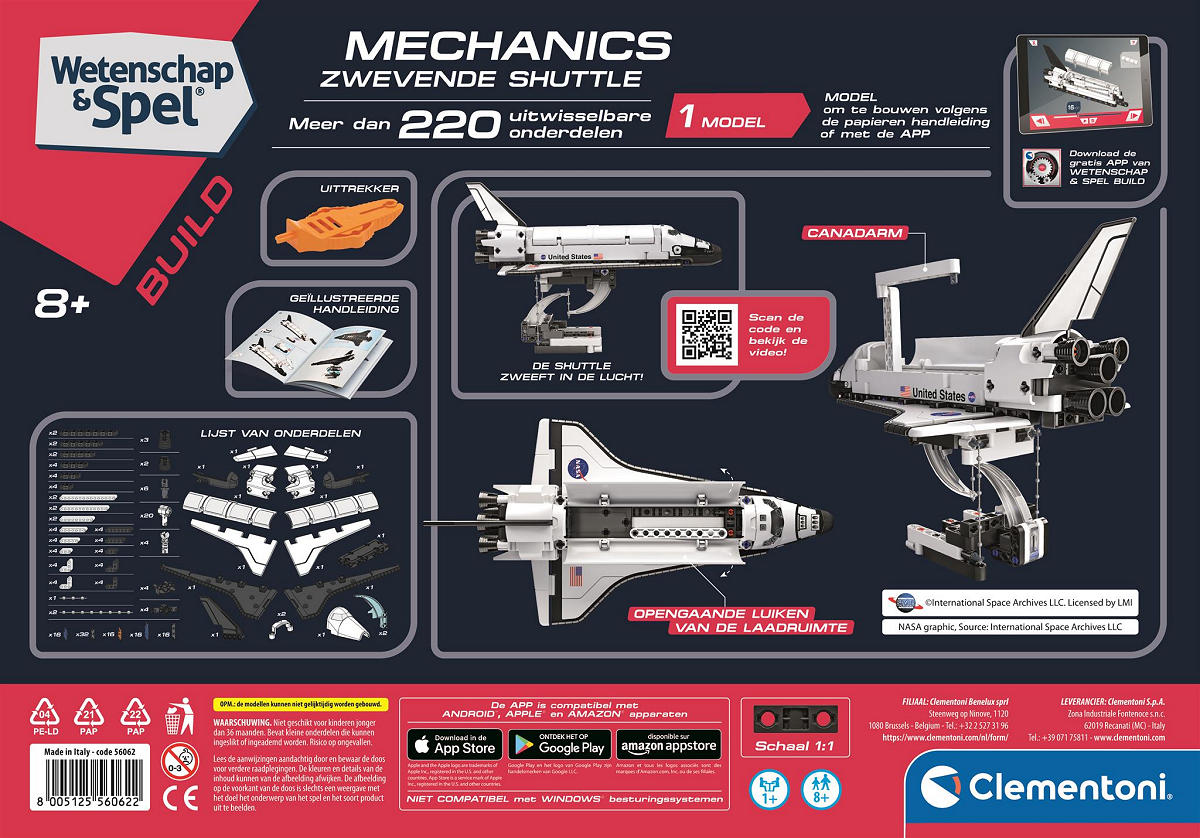 Wetenschap en Spel Mechanica Nasa zwevende Shuttle