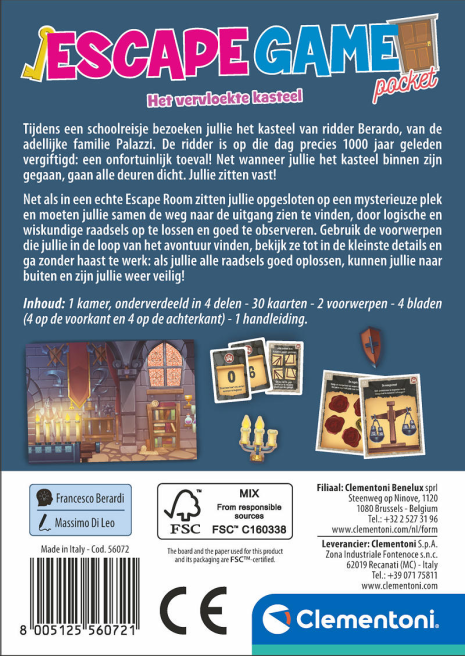 Clementoni Escape Game Pocket - Het vervloekte kasteel