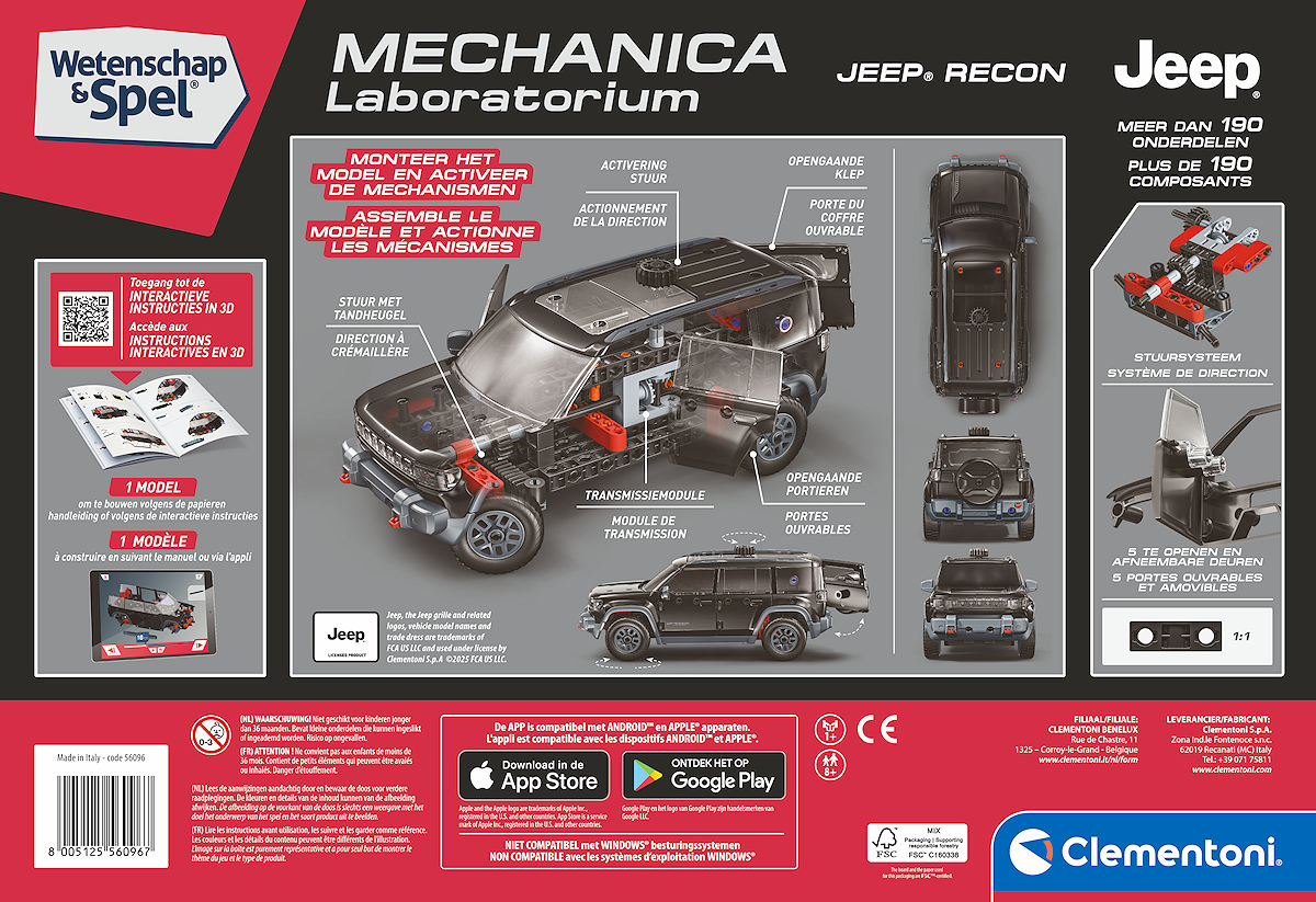 Clementoni Wetenschap & Spel Mechanica - Jeep Recon