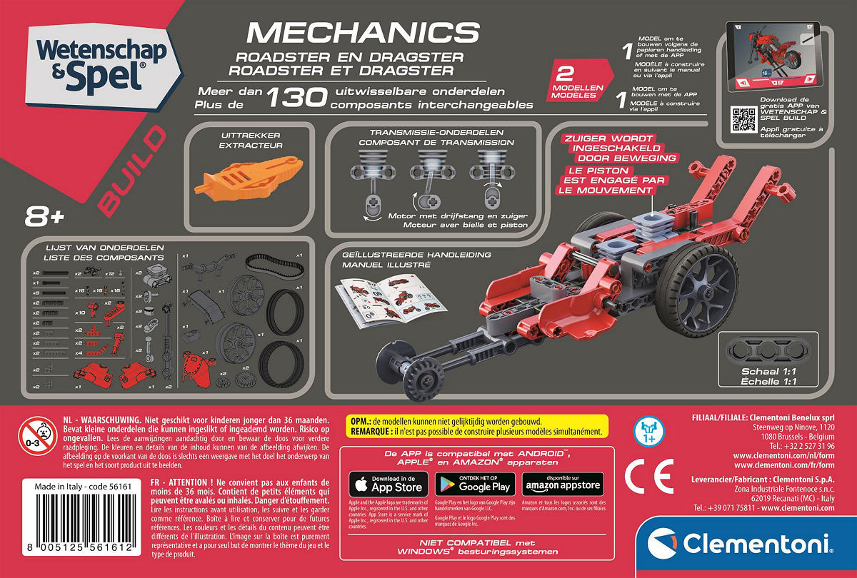 Wetenschap en Spel Mechanica Roadster en Dragster