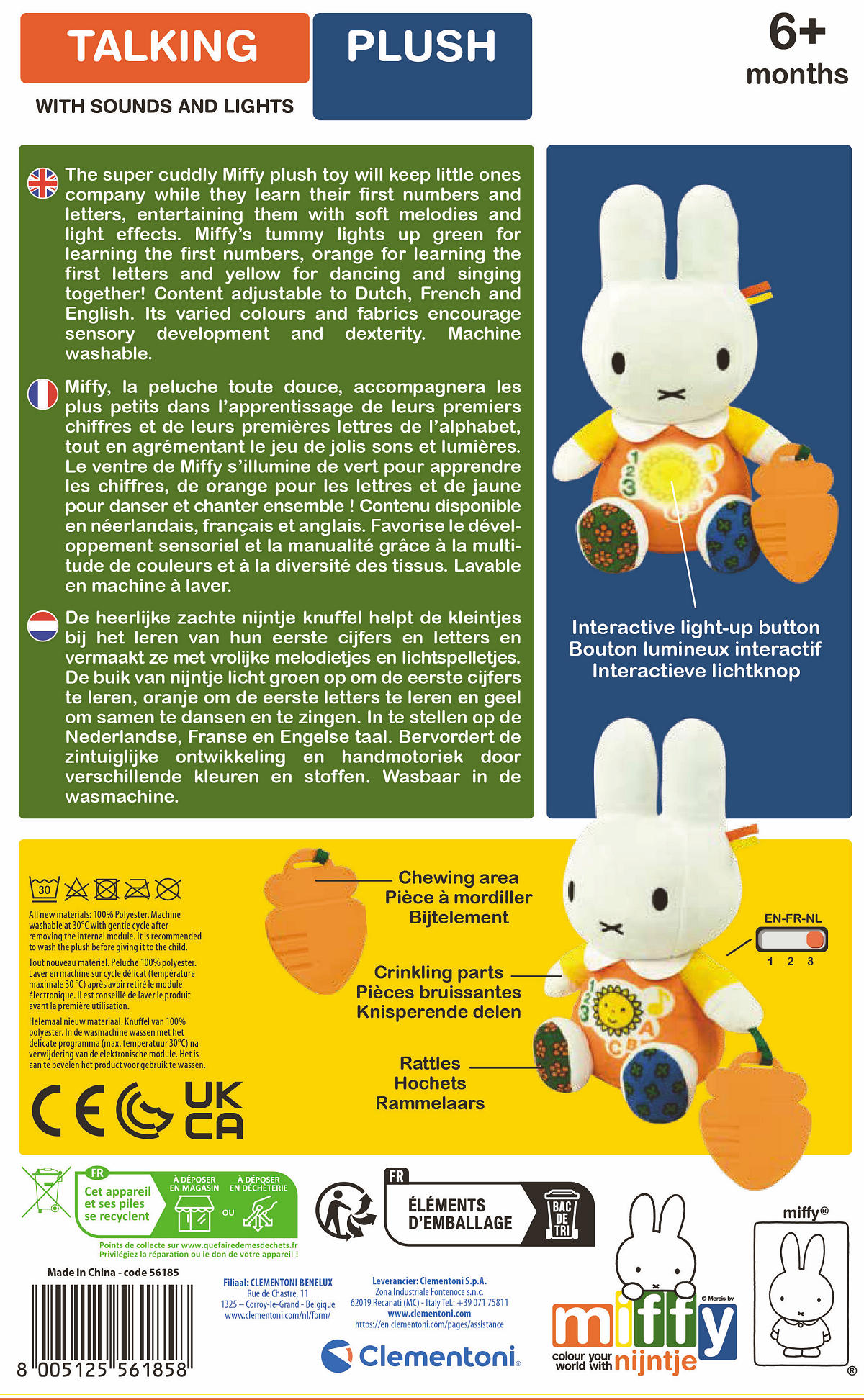 Clementoni Baby Pluche Pratende Nijntje